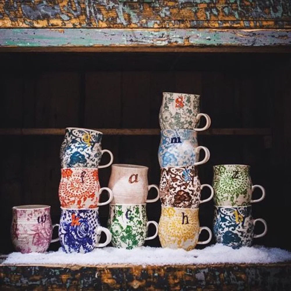 Anthropologie Homegrown Monogram Mug